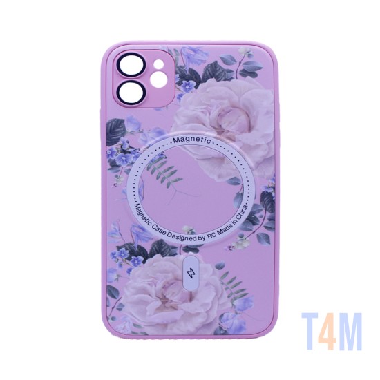 Funda Magnética Diseño de Floral para Apple iPhone 11 Rosa